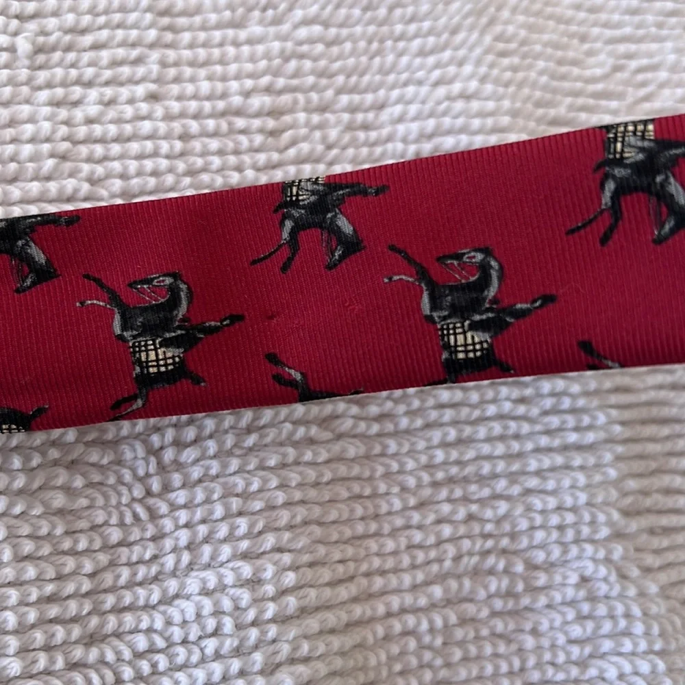 Burberry equestrian jockey silk tie, as is - Picture 5 of 12